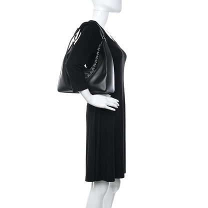 Givenchy Smooth Calfskin Medium Moon Cut Out Shoulder Bag Black 2 of 9