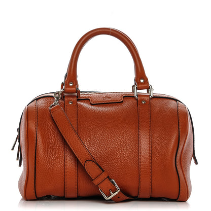 Gucci Pebbled Calfskin Small Boston Orange 1 of 7
