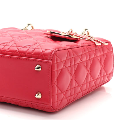 Christian Dior Lambskin Cannage Small My ABCDior Lady Dior Red 9 of 10