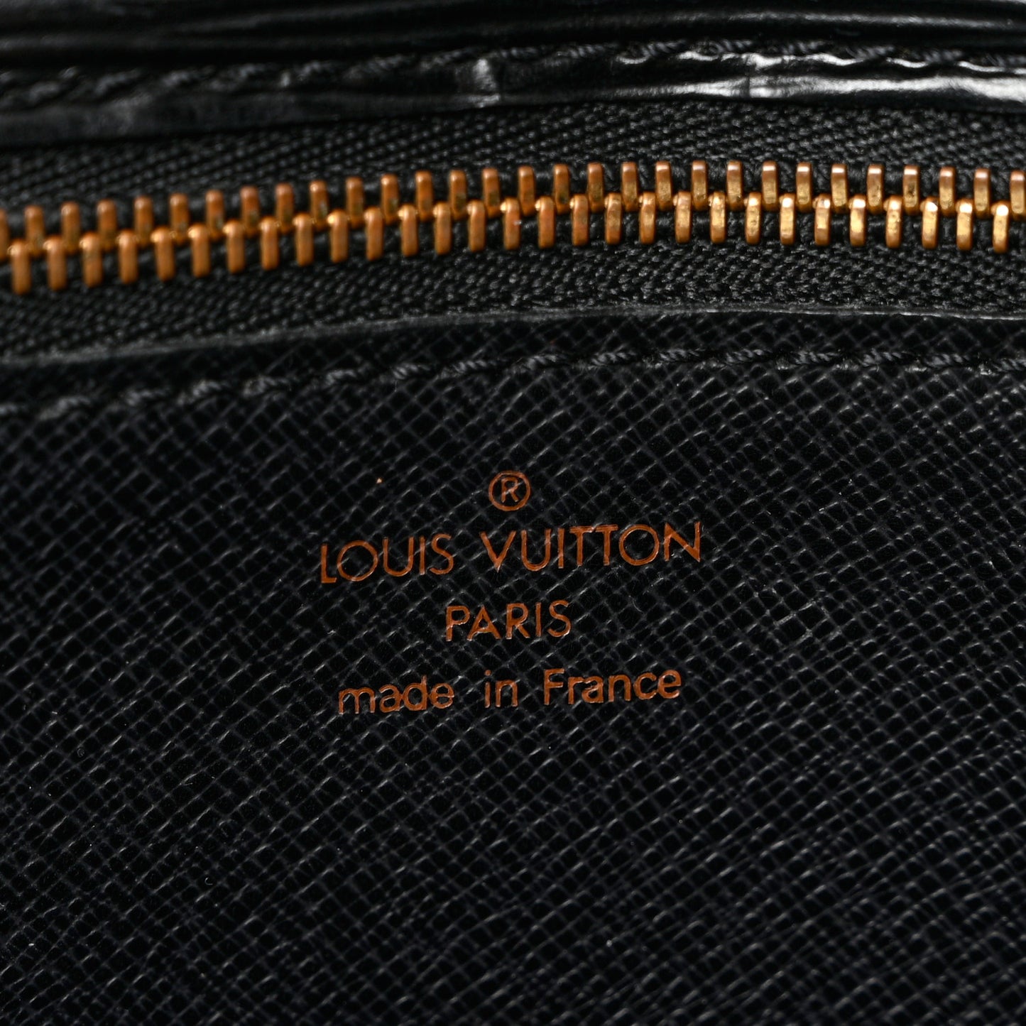 Epi Pochette Sellier Dragonne Clutch Black