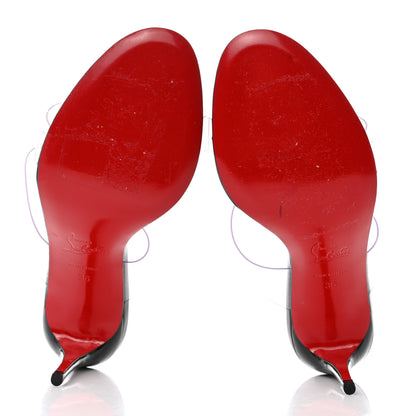 Christian Louboutin Patent PVC Just Nothing 85 Slide Sandals 36 Black 5 of 7
