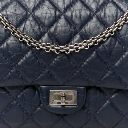 Chanel Aged Calfskin Quilted 2.55 Reissue 226 Flap Navy Blue 8 of 11