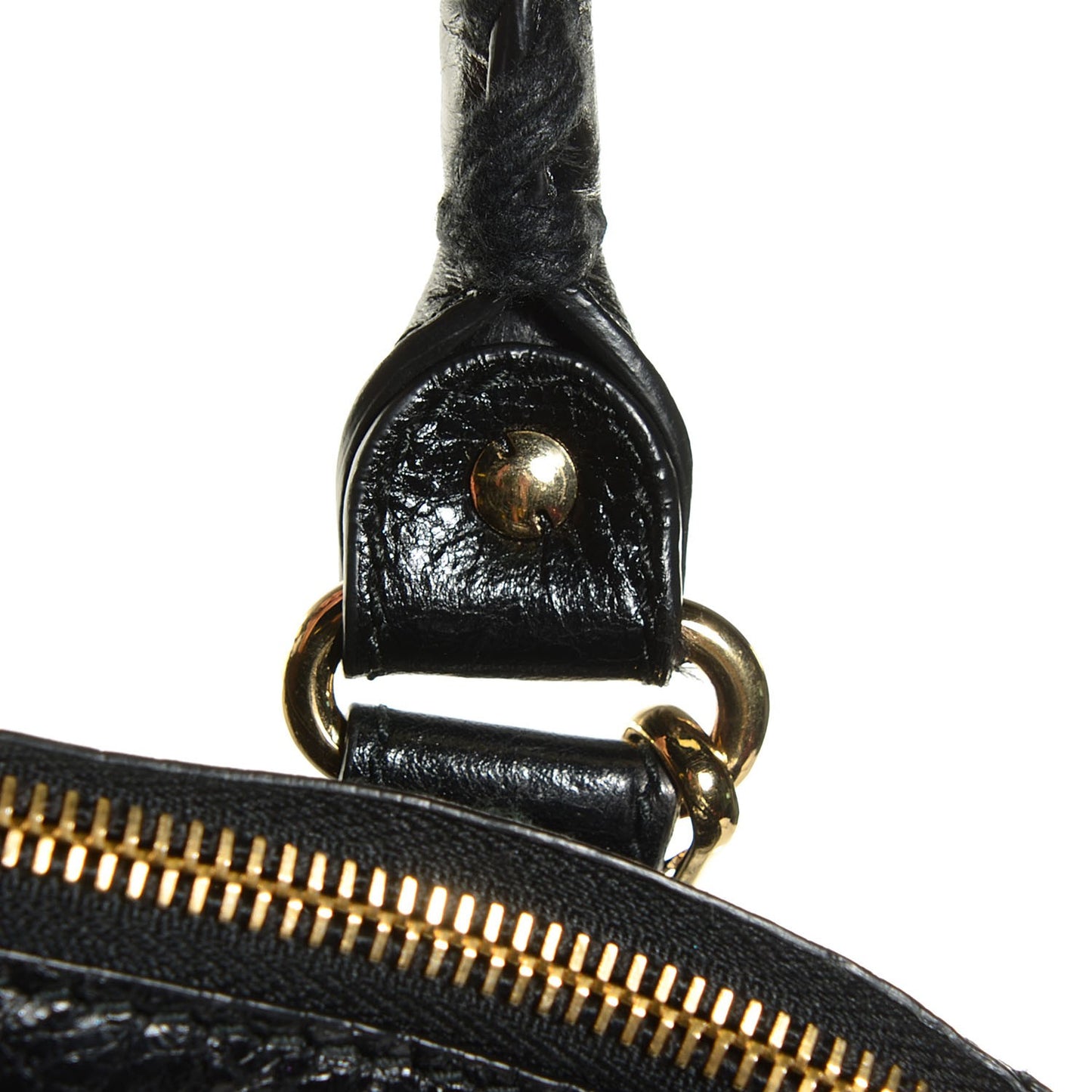 Agneau Giant 12 Gold Hardware Bowling Bag Black