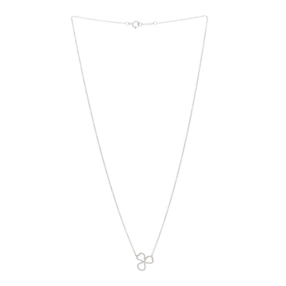 Tiffany Platinum Diamond Paper Flowers Pendant Necklace 3 of 5