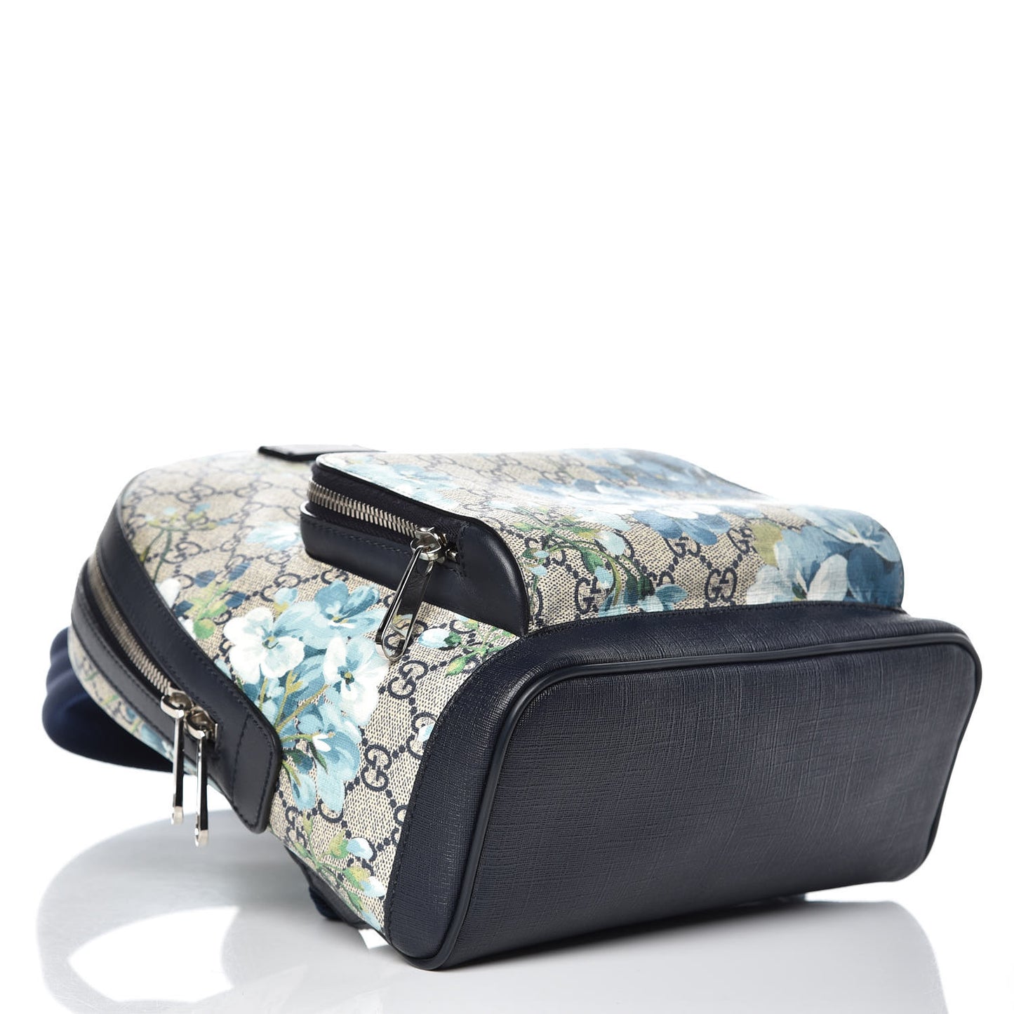GG Supreme Monogram Blooms Small Day Backpack Blue