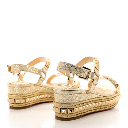 Christian Louboutin Specchio Vintage Cataclou 60 Platform Sandals 36 Platine Light Gold 4 of 12