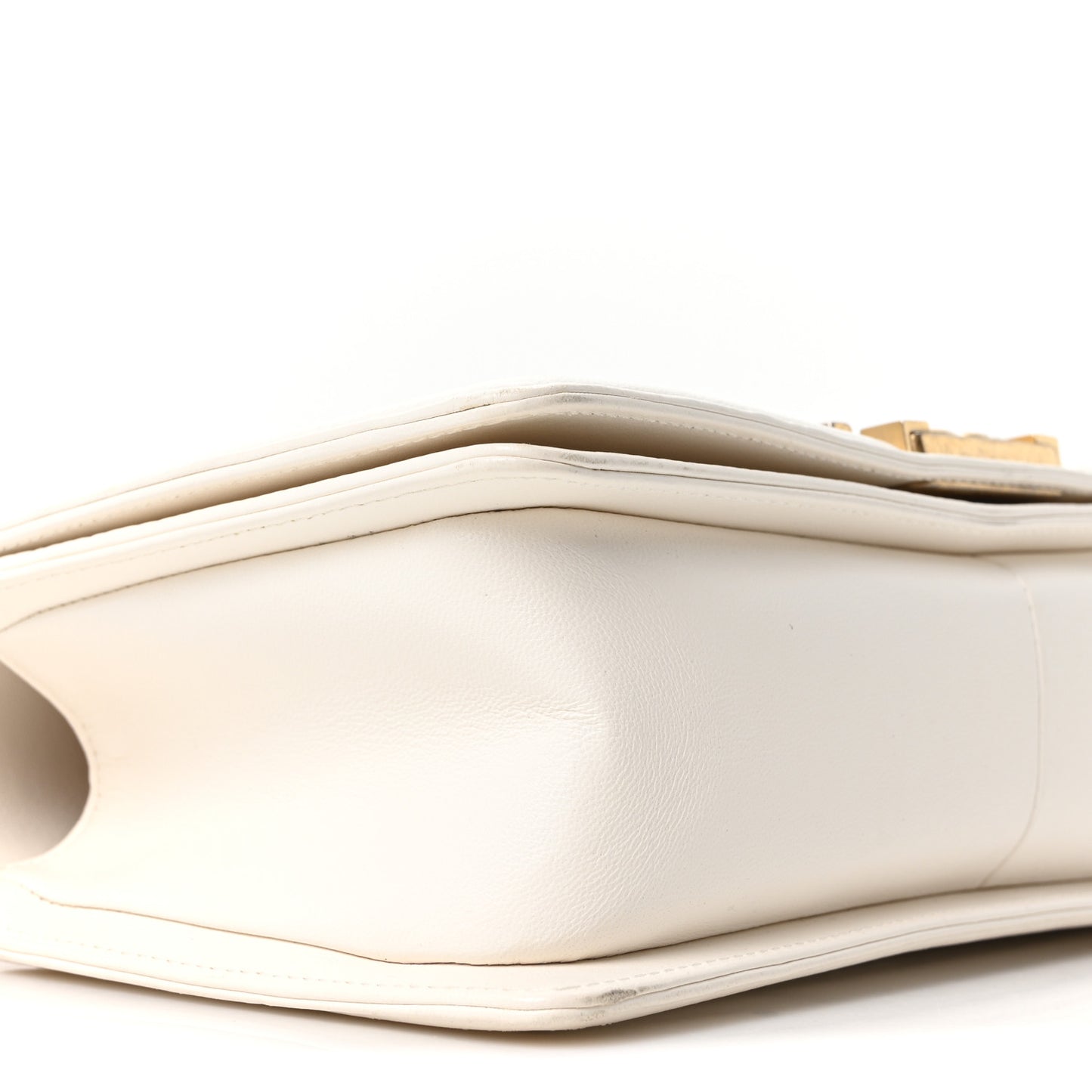 Snakeskin Medium Boy Flap White