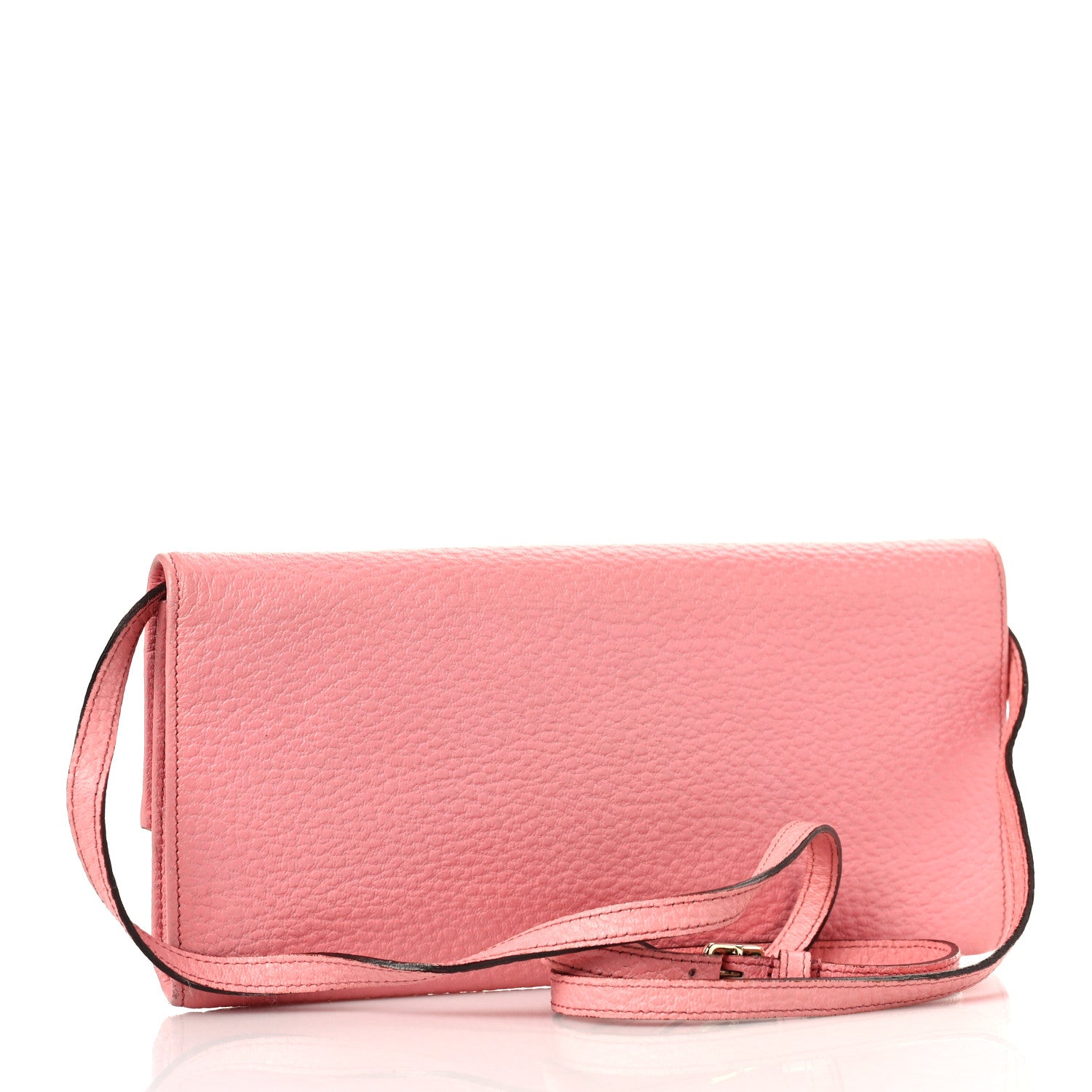 Gucci Calfskin Bamboo Bar Clutch Pink 3 of 8