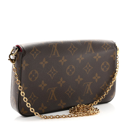 Louis Vuitton Monogram Pochette Felicie Chain Wallet Fuchsia 3 of 10