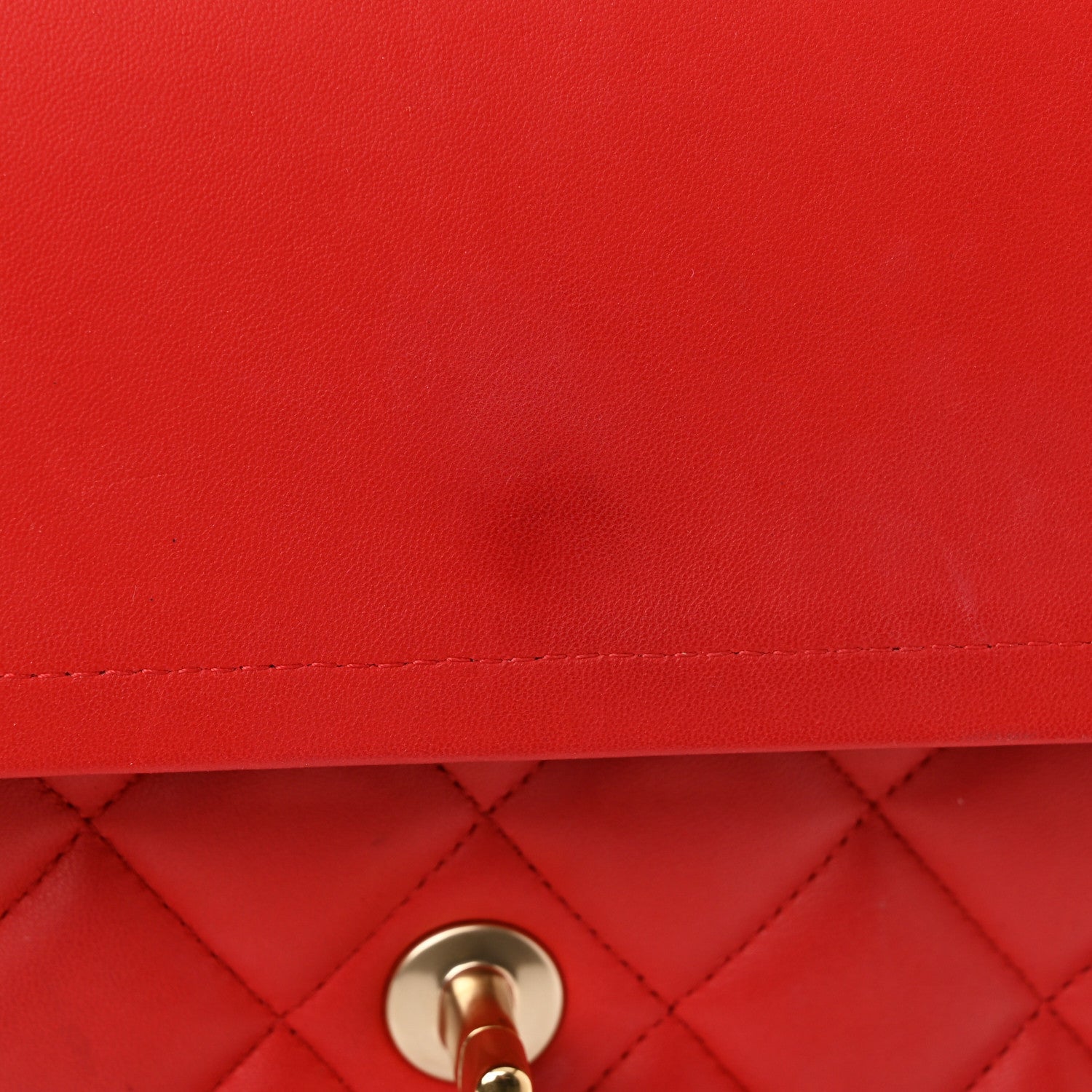 Chanel Lambskin Quilted Jumbo Double Flap Red 11 of 17