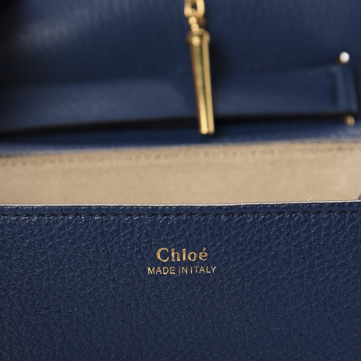 Chloe Grained Lambskin Mini Drew Shoulder Bag Factory Blue 8 of 9