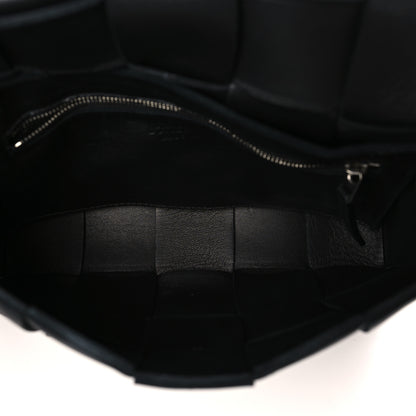Bottega Veneta Lambskin Maxi Intrecciato Cassette Crossbody Bag Black 5 of 9