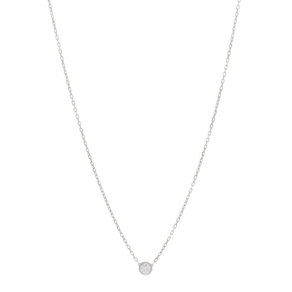 Cartier 18K White Gold Diamond LM D'Amour Pendant Necklace 1 of 5