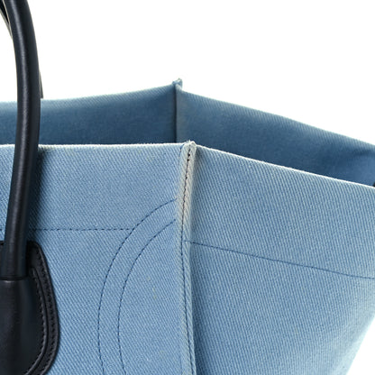 Celine Cotton Canvas Medium Phantom Luggage Blue 10 of 11