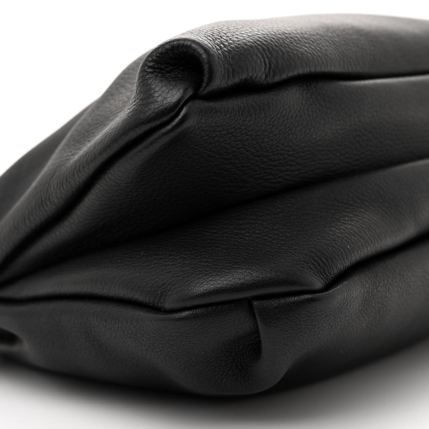 Grained Calfskin Bourse Clutch Black