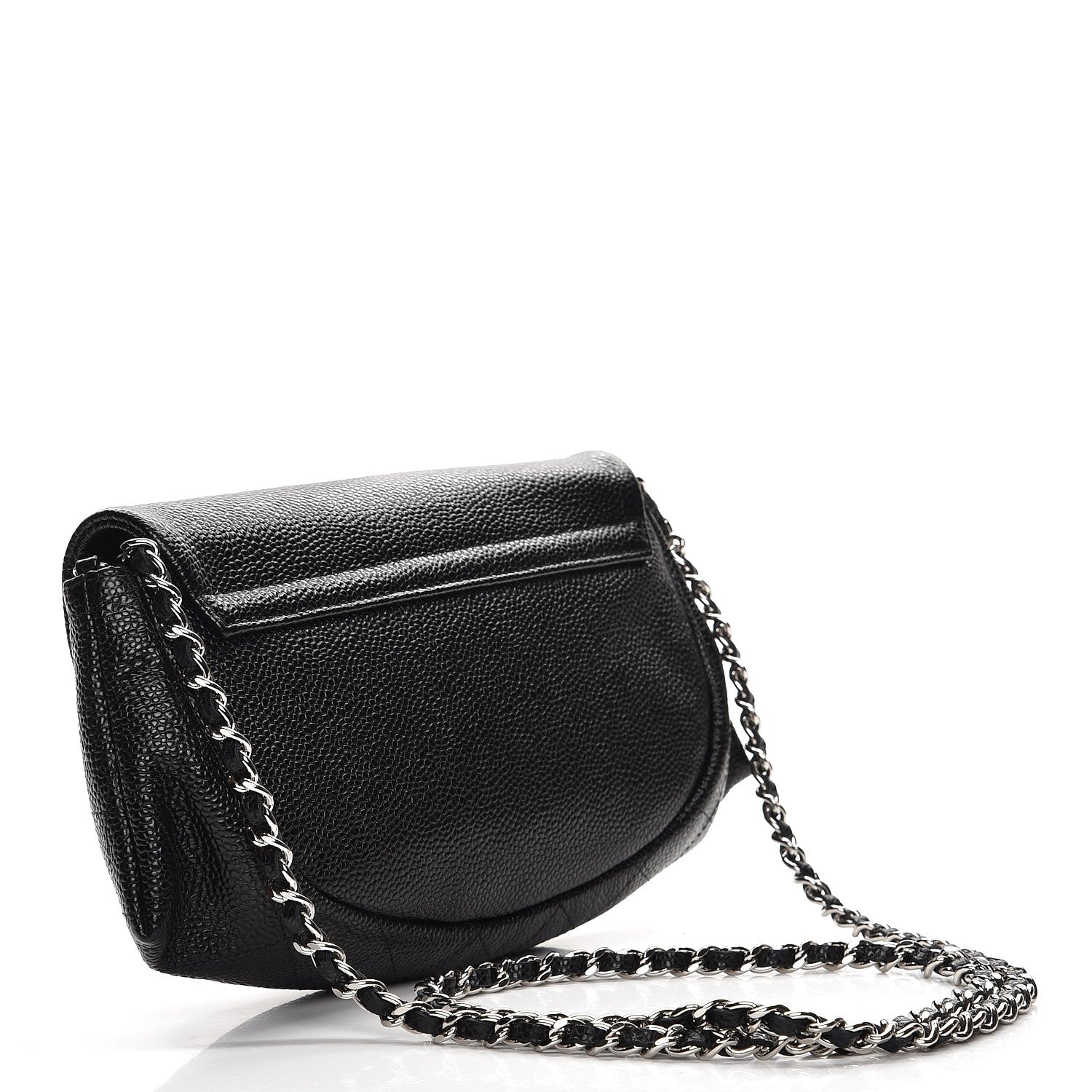 Chanel Caviar Half Moon Wallet On Chain WOC Black 4 of 8