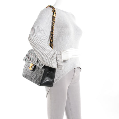 Chanel Lambskin Quilted XL Jumbo Flap Black 4 of 11