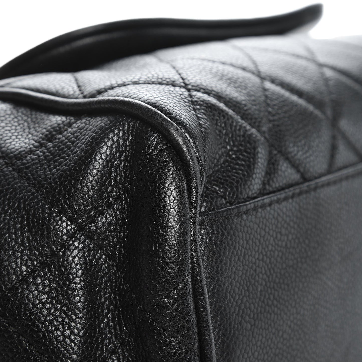 Caviar Quilted Timeless Accordion Flap Black