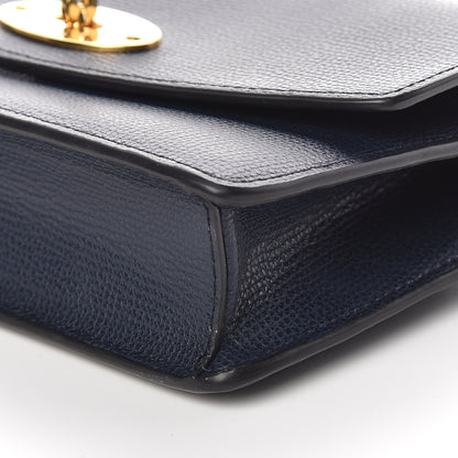 Mulberry Cross Grain Calfskin Small Darley Bright Navy 6 of 8