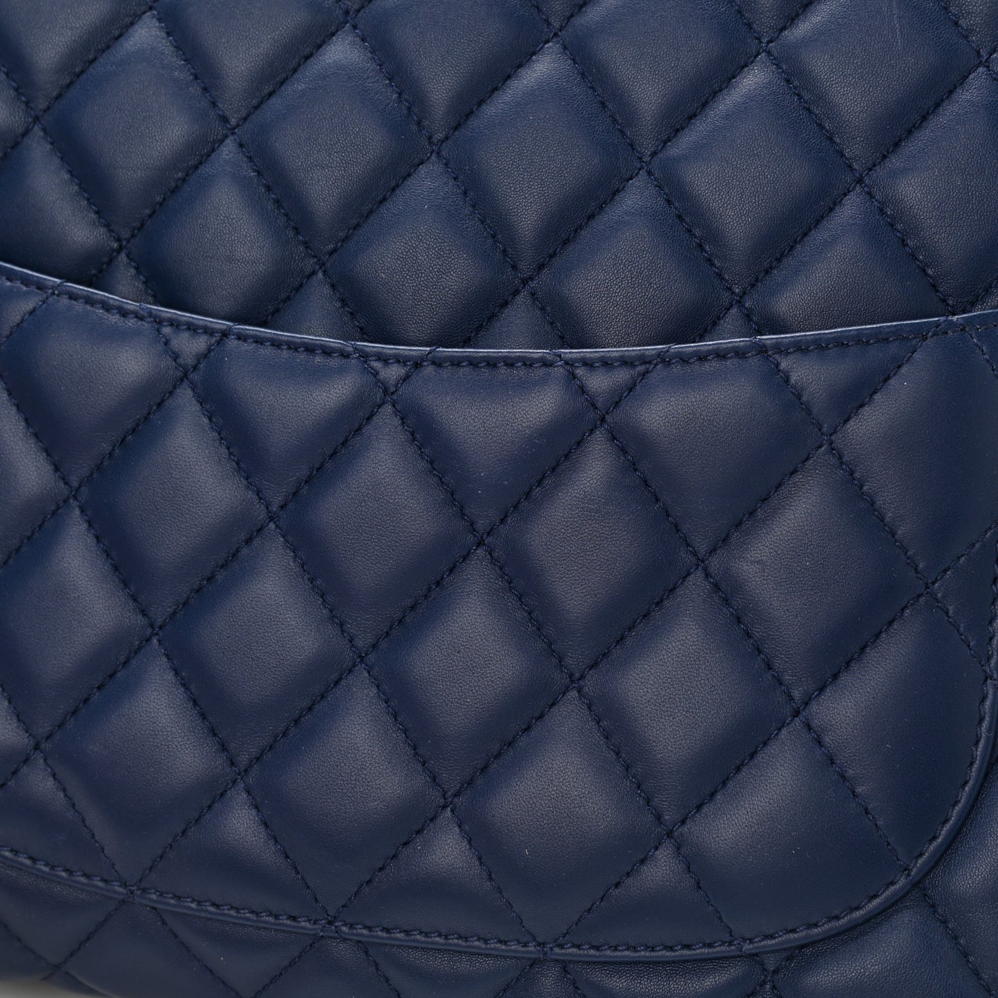 Lambskin Quilted Small Urban Delight Tote Black Blue