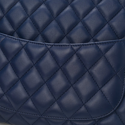 Chanel Lambskin Quilted Small Urban Delight Tote Black Blue 10 of 10