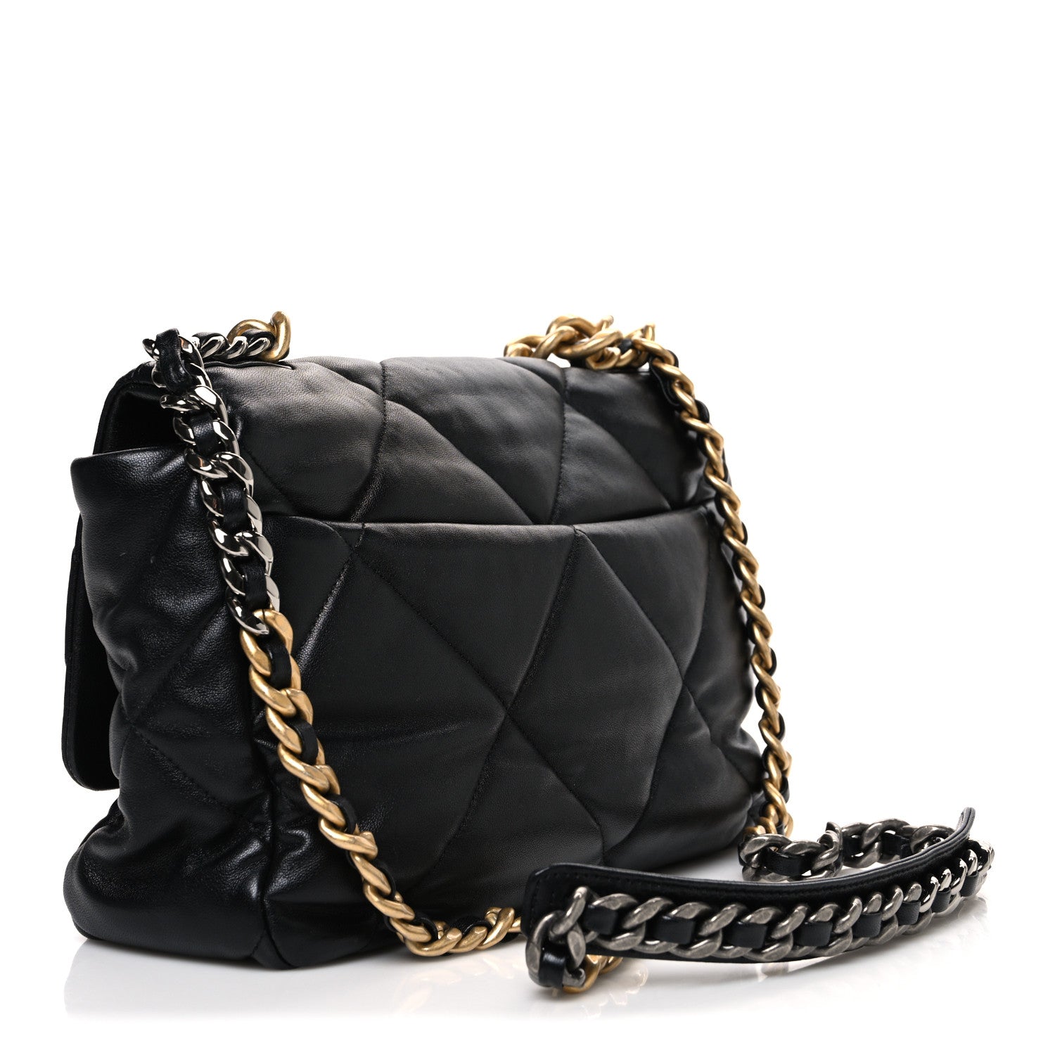 Chanel Lambskin Quilted Large Chanel 19 Flap Black 3 of 10