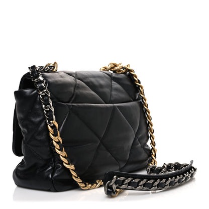 Chanel Lambskin Quilted Large Chanel 19 Flap Black 3 of 10