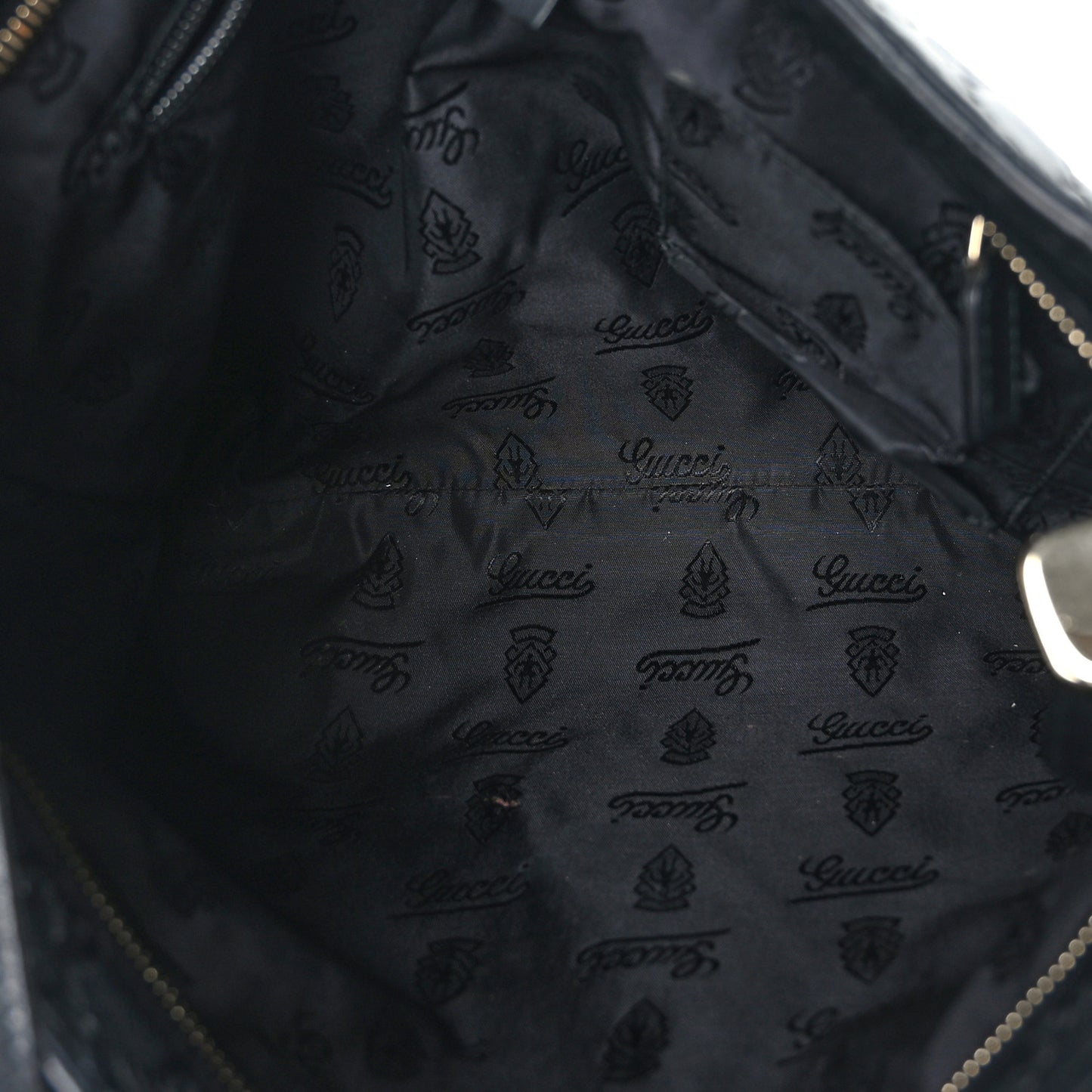 Guccissima Medium Flat Messenger Bag Black