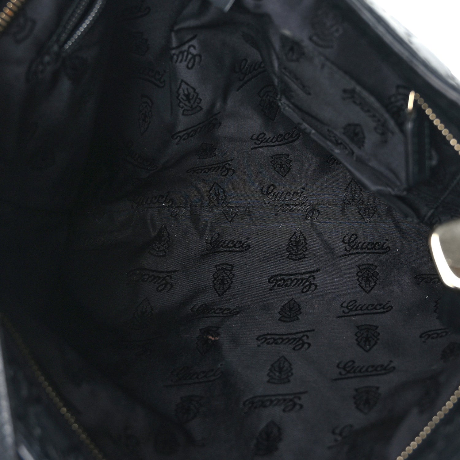 Gucci Guccissima Medium Flat Messenger Bag Black 5 of 9