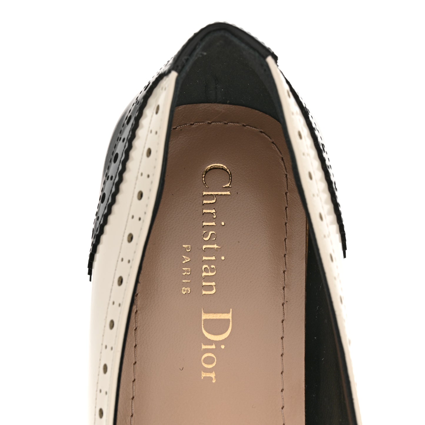 Calfskin Spectadior Square Mary Jane Pumps 39.5 Black White