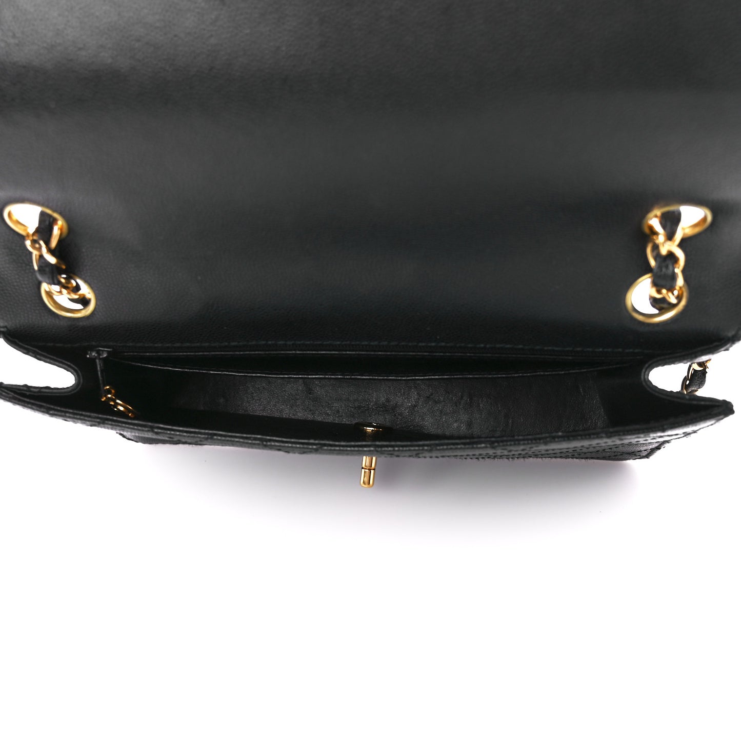 Caviar Quilted Medium Single Flap Black