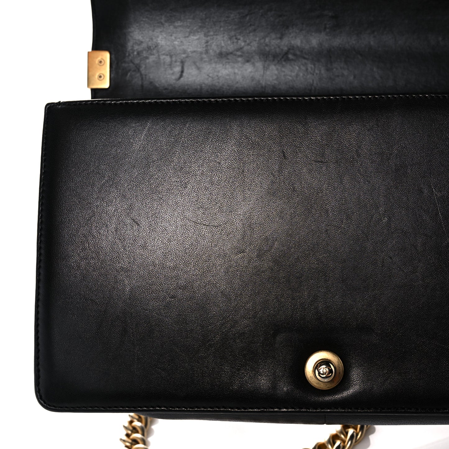 Lambskin Quilted New Medium Boy Flap Black