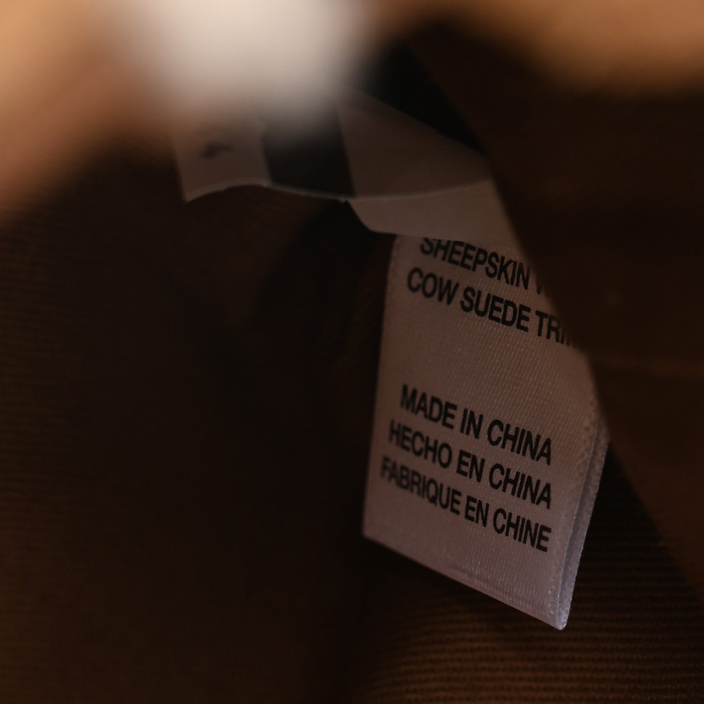 X UGG Suede Shearling Reverse Small Shopping Bag Natural