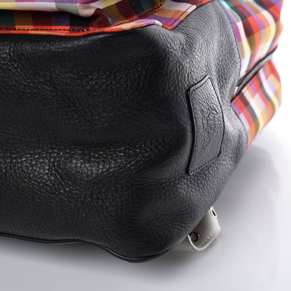 Christian Louboutin Nylon Carreaux Calfskin Aliosha Backpack Black Multicolor 7 of 12