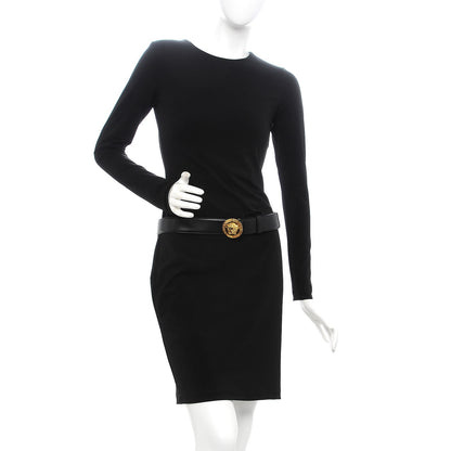 Versace Calfskin Palazzo Medusa Belt 100 40 Black 2 of 8