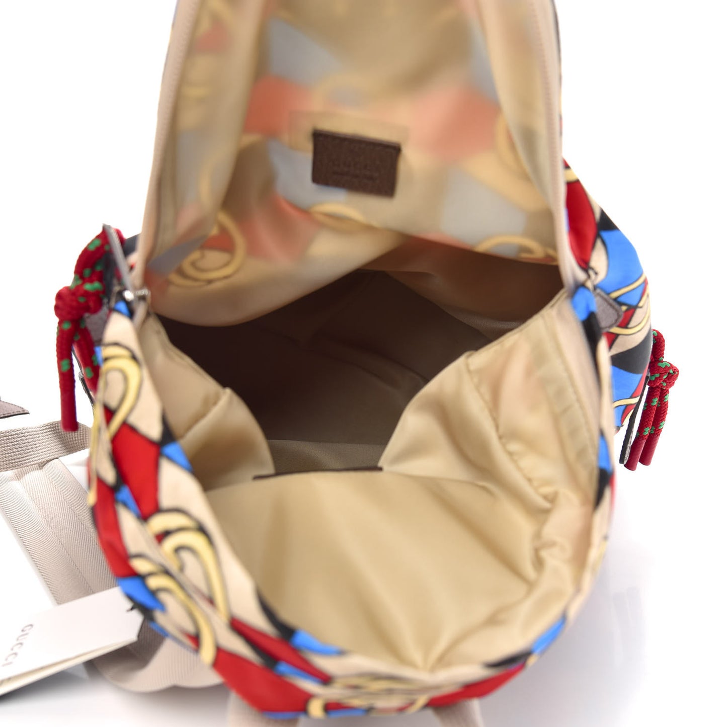 X THE NORTH FACE Econyl Nylon Geometric Interlocking G Print Medium Backpack Multicolor