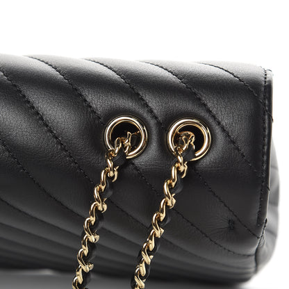 Chanel Calfskin Chevron Quilted Statement Flap Black 5 of 13