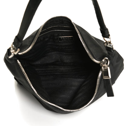 Prada Tessuto Nylon Vitello Hobo Black 5 of 15