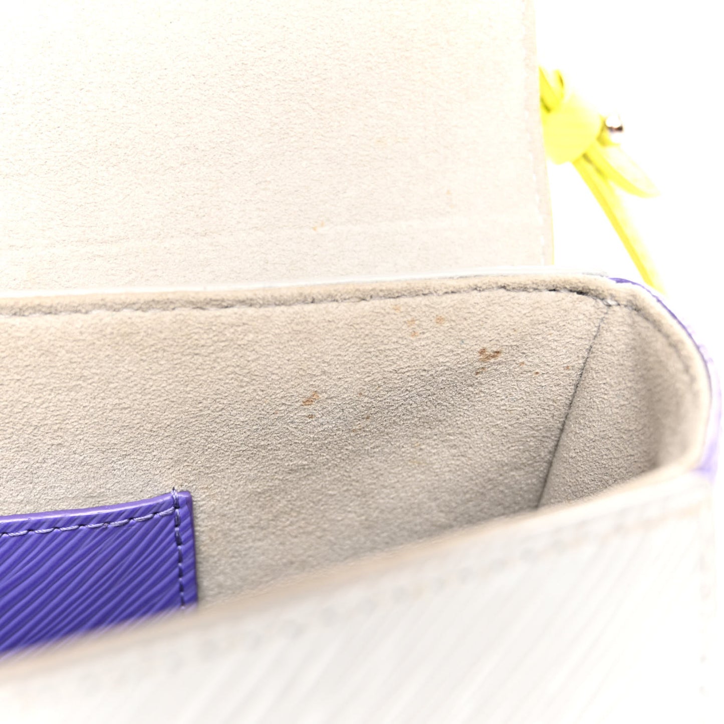 Epi Twist Shoulder Bag MM Purple Yellow Grey