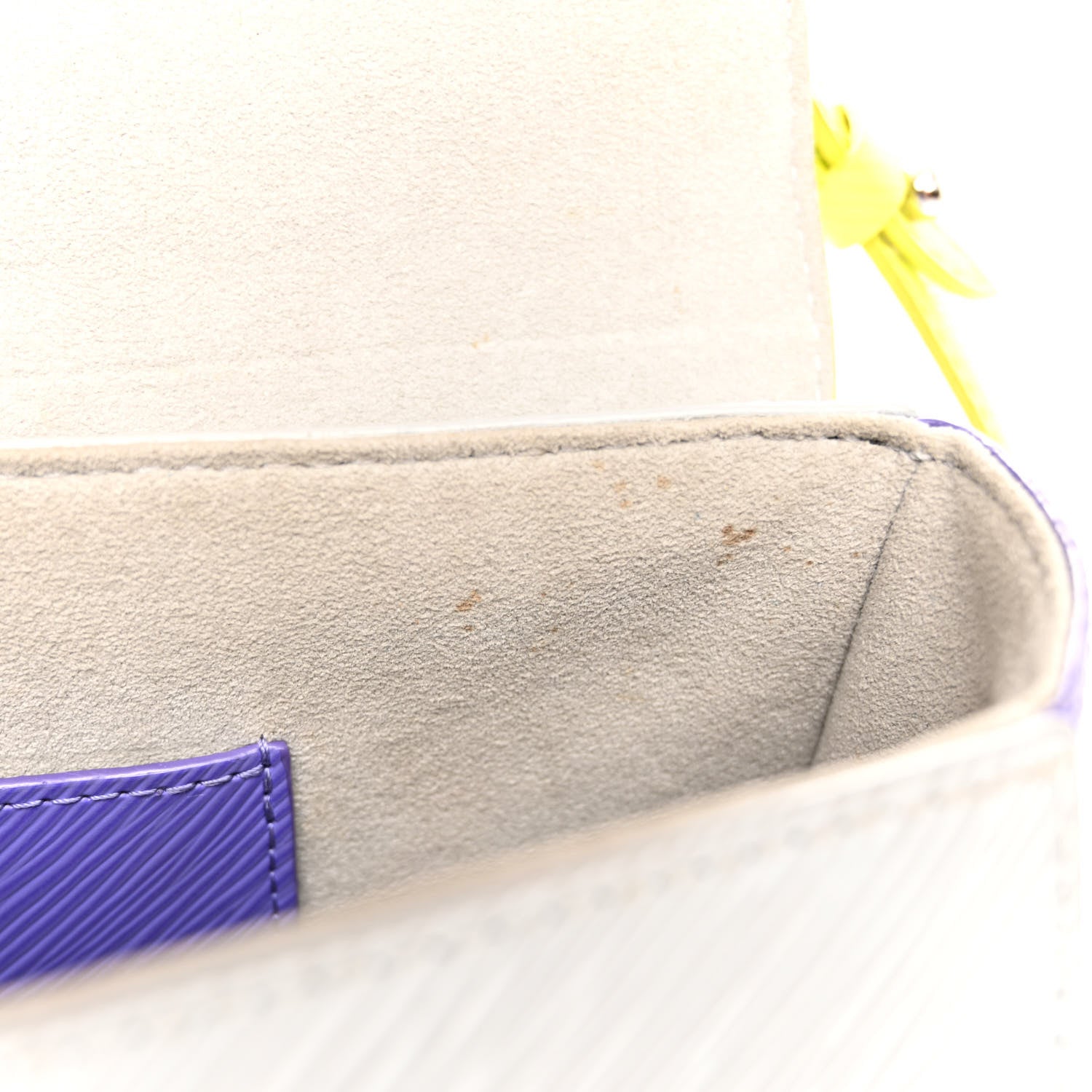 Louis Vuitton Epi Twist Shoulder Bag MM Purple Yellow Grey 10 of 14