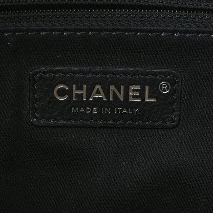 Chanel Mixed Fibers Large Shopping Bag Blue Beige 6 of 10