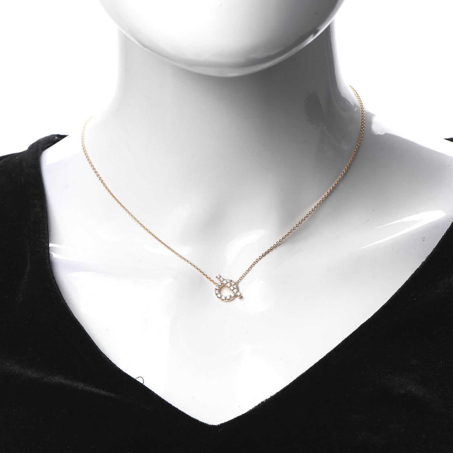 18K Rose Gold Diamond Finesse Pendant Necklace