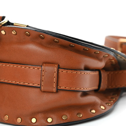 Chloe Calfskin Studded Mini Marcie Round Crossbody Bag Caramel 8 of 9