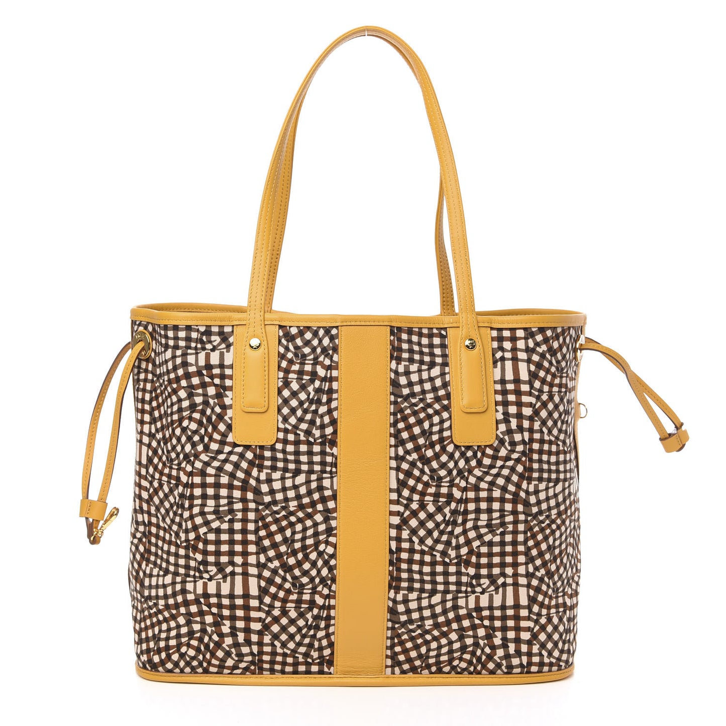 Visetos Medium Liz Reversible Shopper Tote Cognac Yellow
