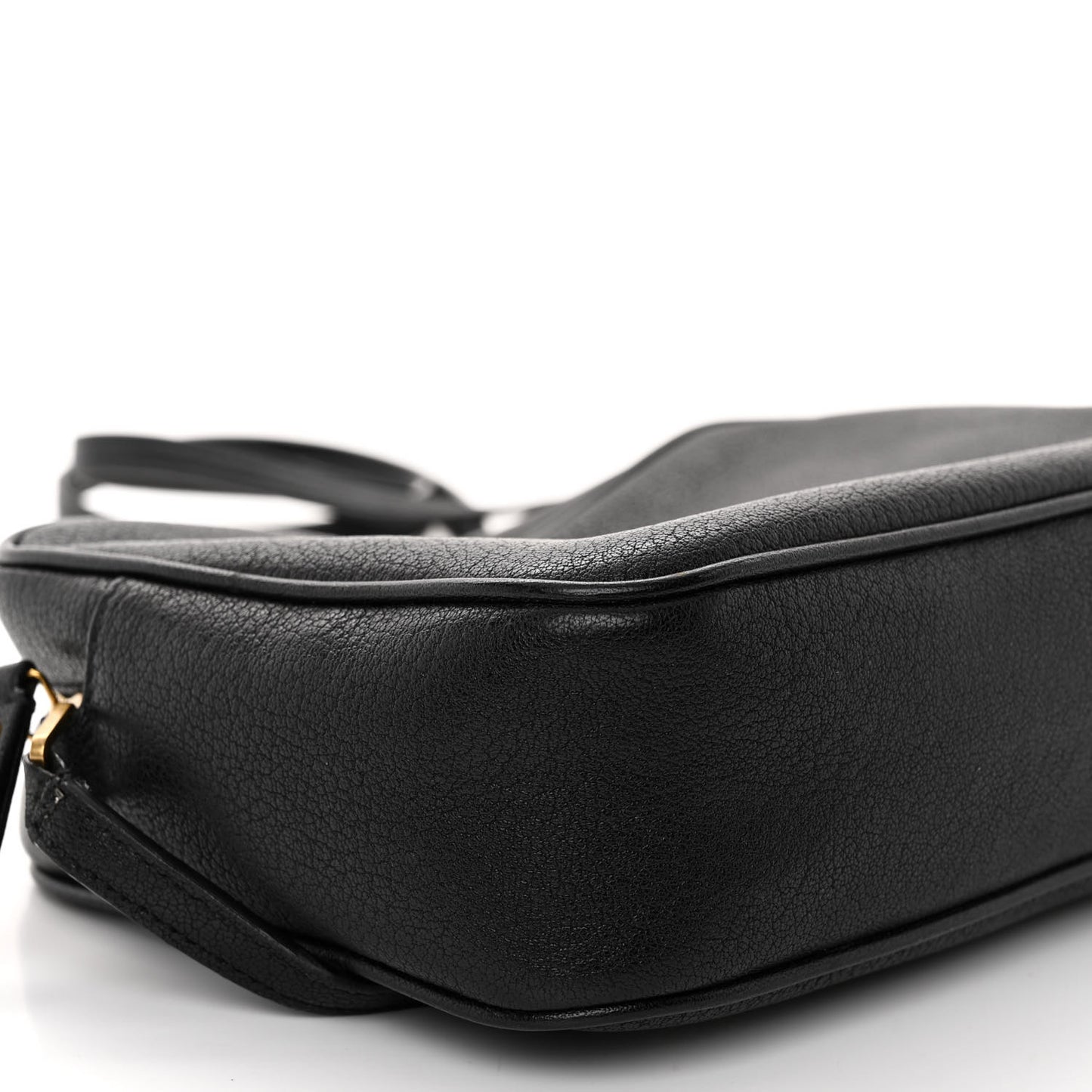 Grained Lambskin Monogram Lou Camera Bag Black