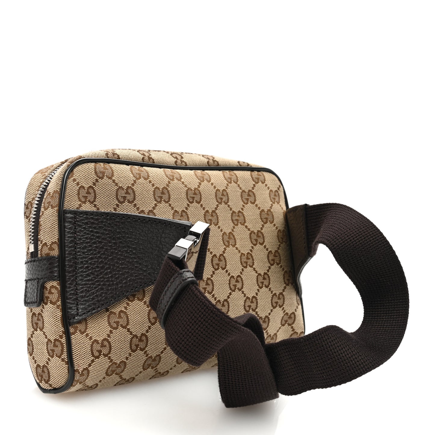 Monogram Dollar Calfskin Belt Bag Beige Ebony Testa di Moro Marrone Scuro