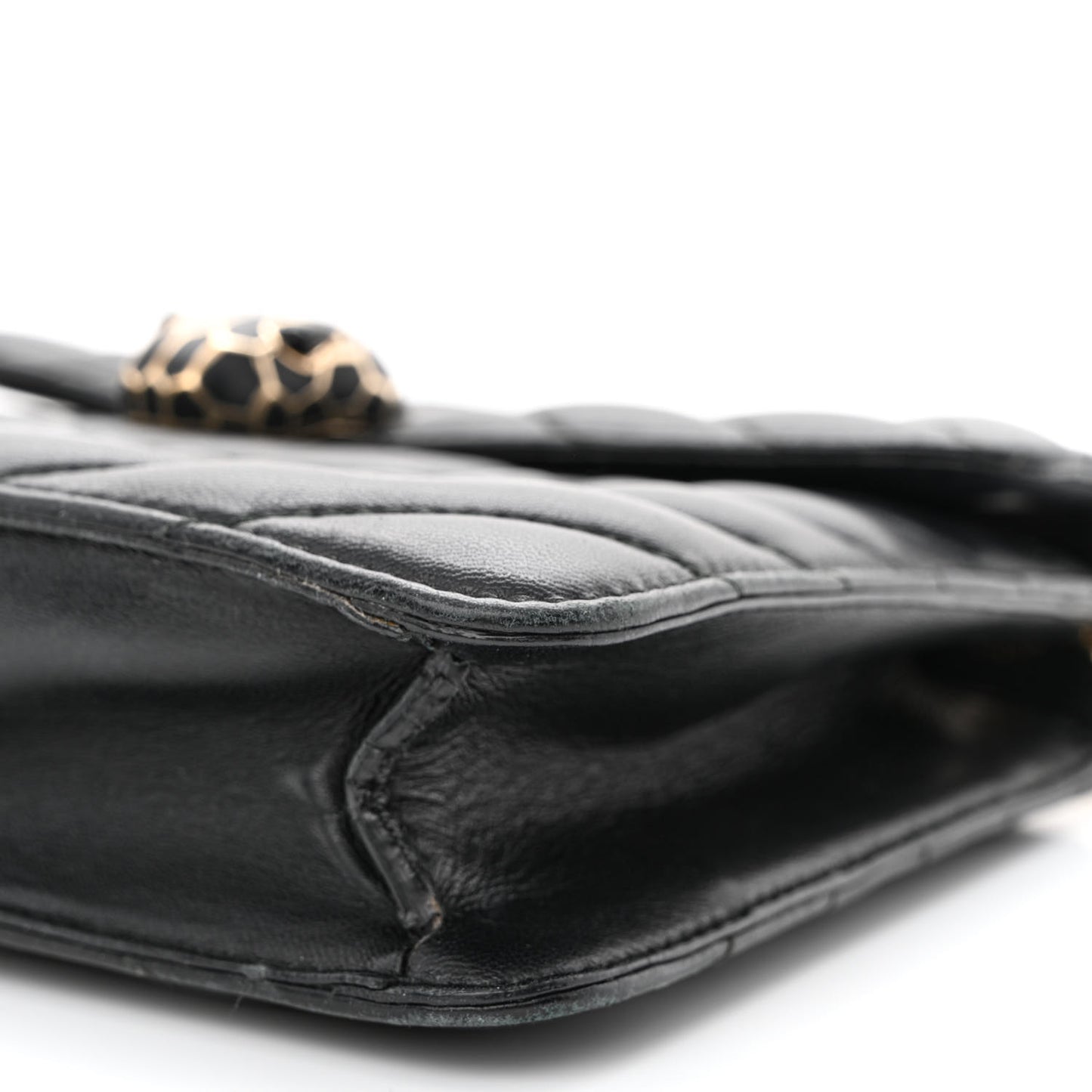 Calfskin Quilted Serpenti Forever Shoulder Bag Black