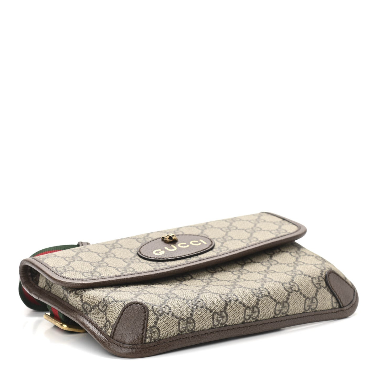 GG Supreme Monogram Neo Vintage Web Belt Bag Brown