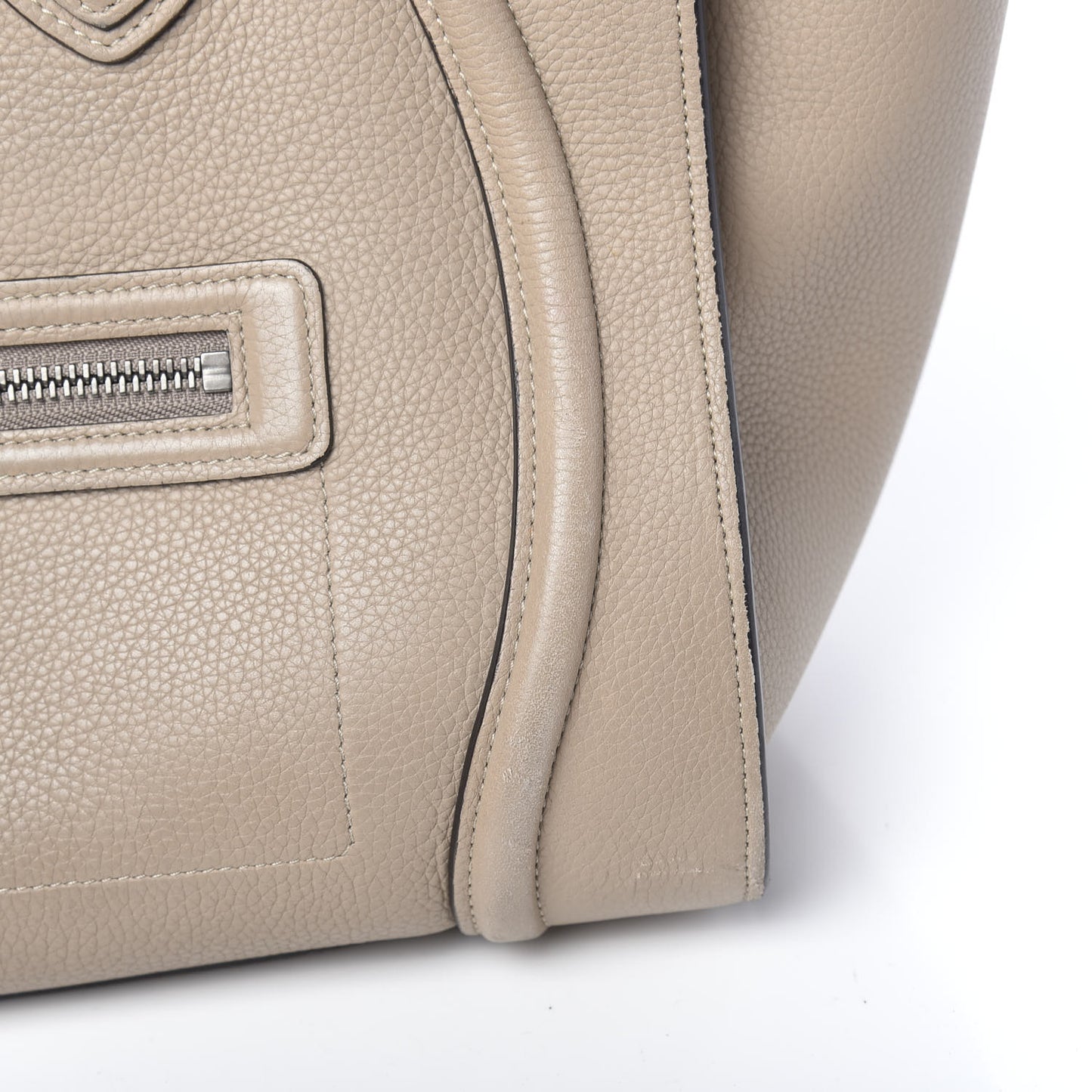 Drummed Calfskin Mini Luggage Dune