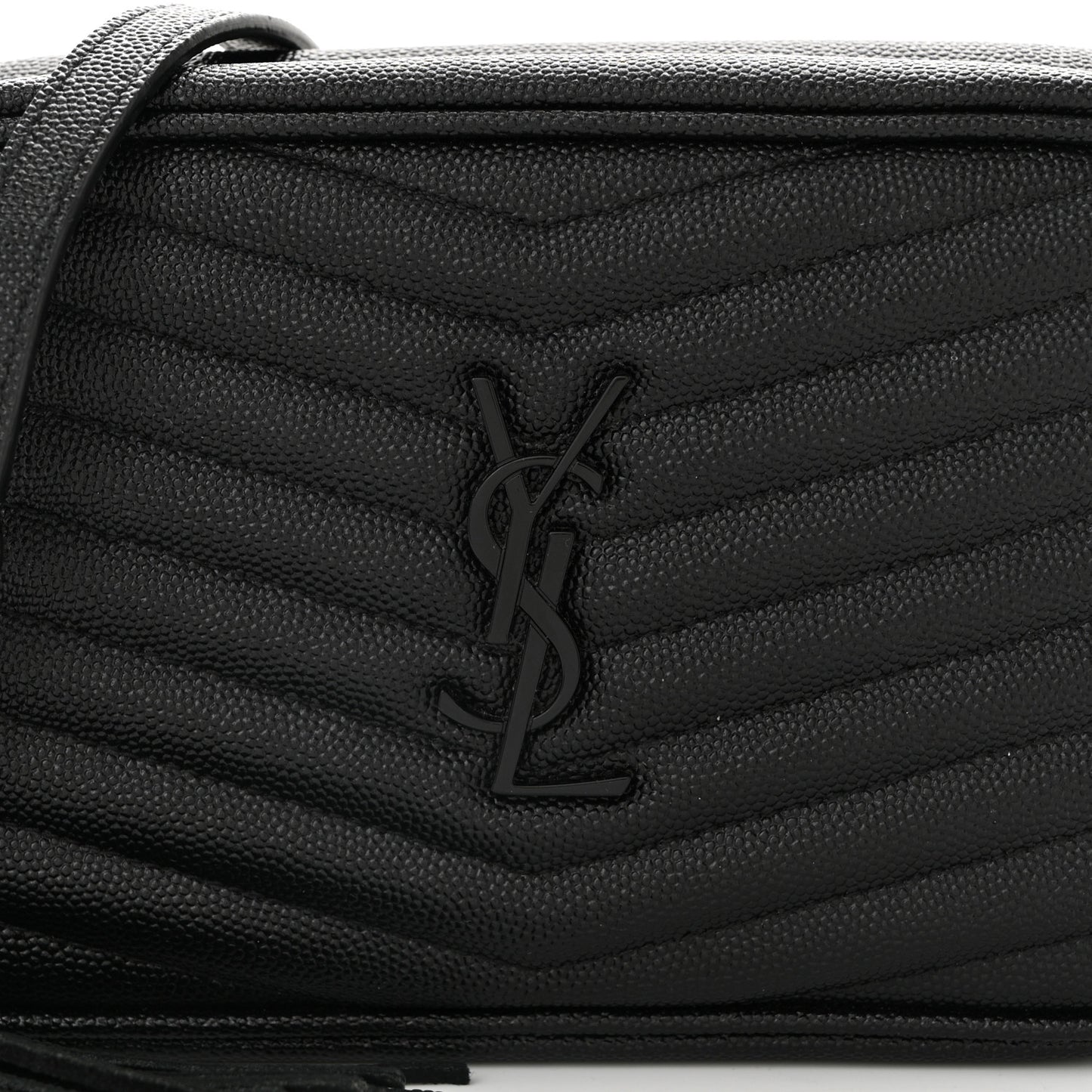 Grain De Poudre Matelasse Monochrome Monogram Mini Lou Camera Bag Black